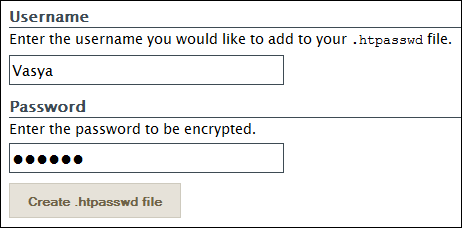 Создание файла с зашифрованным паролем