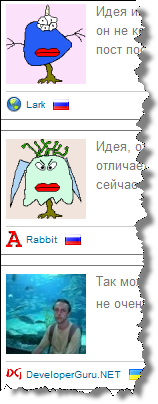 favicon в комментариях