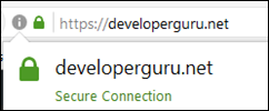 Безопасное соединение с блогом developerguru.net